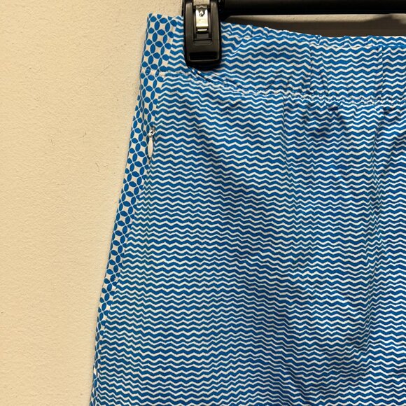 J. McLaughlin Blue White Athletic Skort With Side Pockets & Built-In Shorts  L - Picture 3 of 9